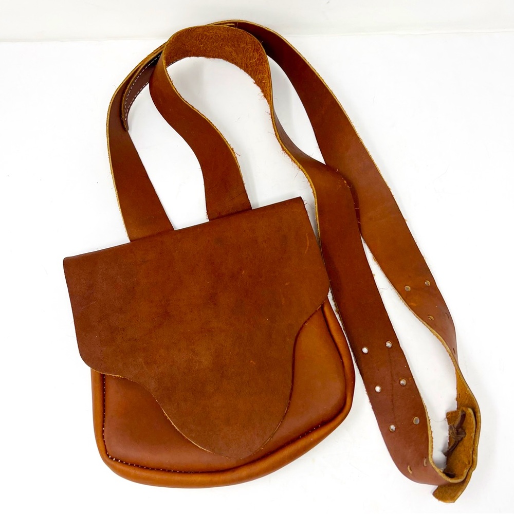 Crossbody Bag Cowhide Leather Brown Bohemian Western